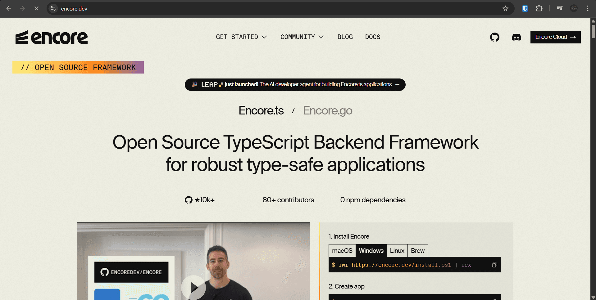 Encore.dev Screenshot